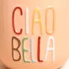 Peach Embossed Ciao Bella Ceramic Mug