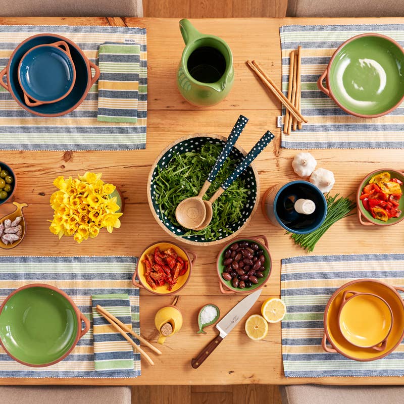 Sintra Large Glazed Terracotta Tapas Dish - Ochre