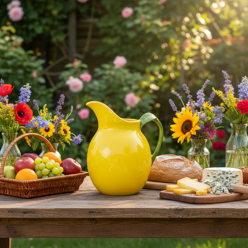 Jug Reactive Glaze - Lemon