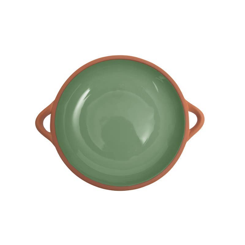 Sintra Large Glazed Terracotta Tapas Dish - Green