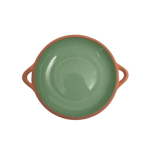 Sintra Large Glazed Terracotta Tapas Dish - Green