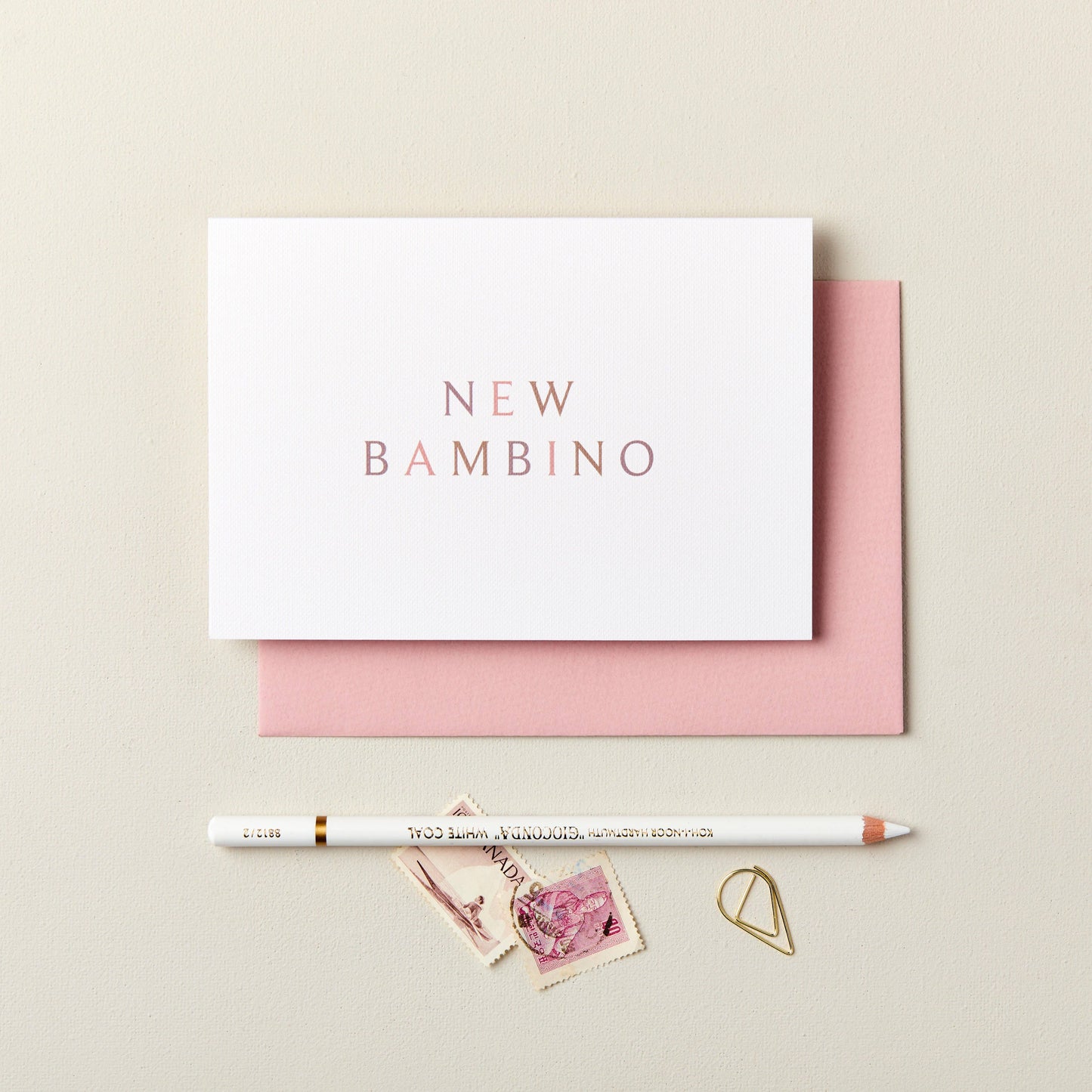 New Bambino Baby Girl Card | New Baby Card | New Parent Card