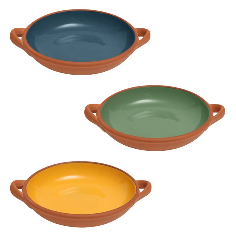 Sintra Large Glazed Terracotta Tapas Dish - Green