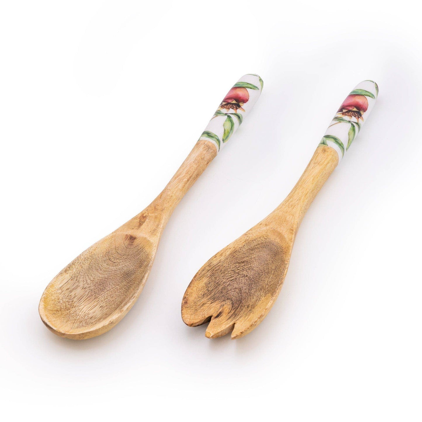 Pomegranate Set of 2 Wooden Fork and Spoon