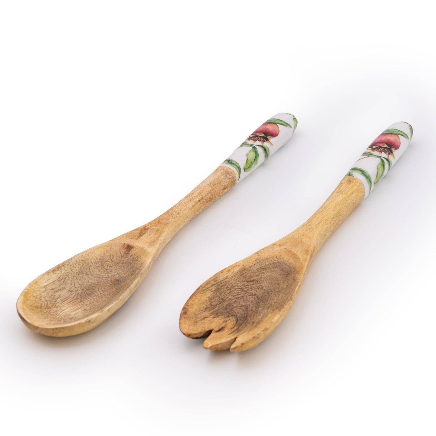 Pomegranate Set of 2 Wooden Fork and Spoon