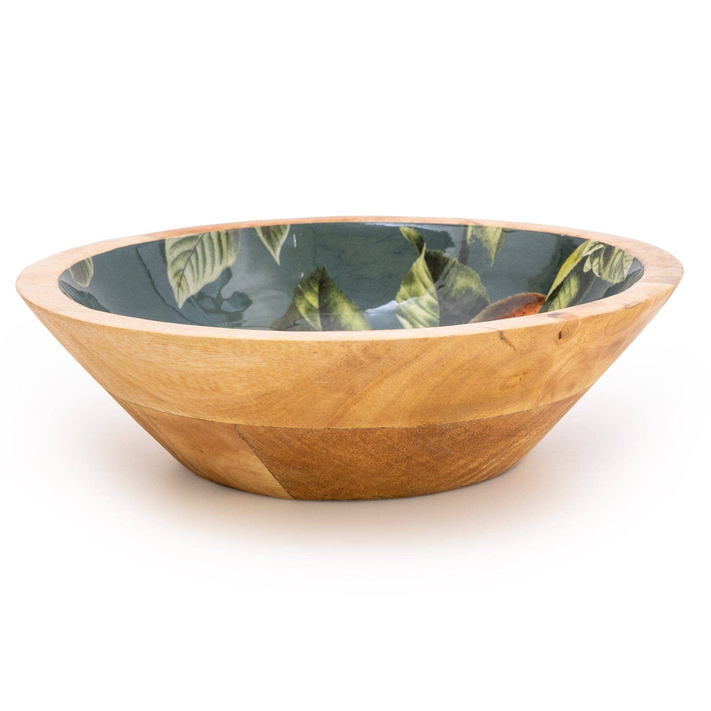 Mango Wooden Bowl Green 24cm