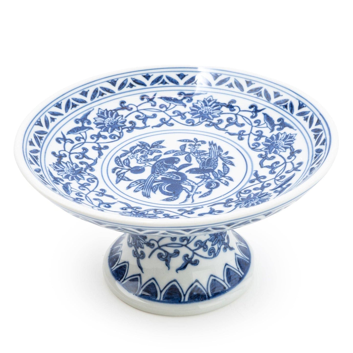 Sumatra Blue & White Cake Stand 8"