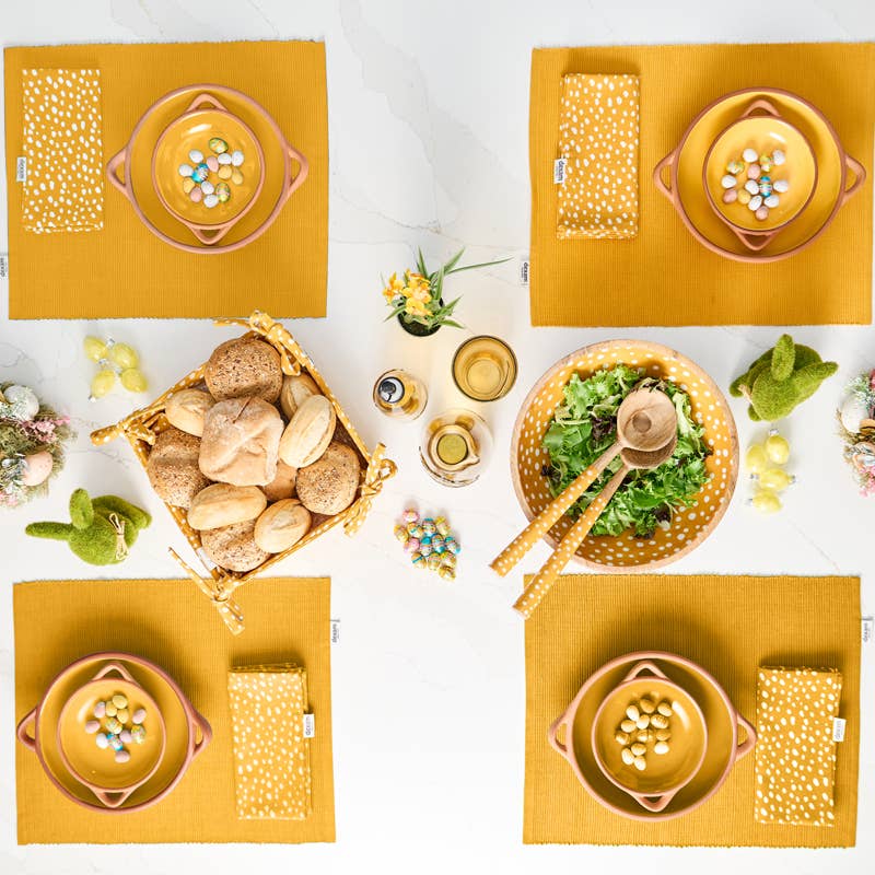 Sintra Large Glazed Terracotta Tapas Dish - Ochre