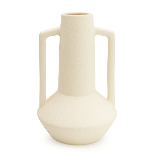 25cm Vase with Handles - Cream
